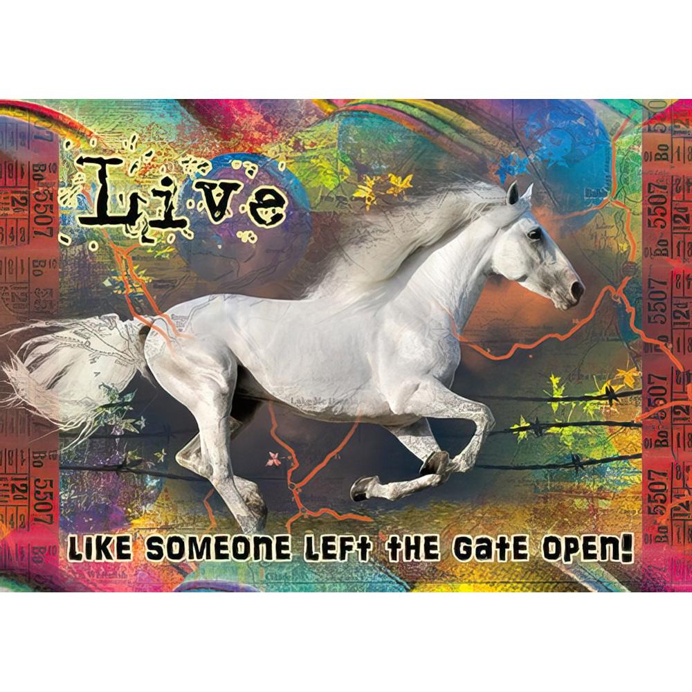 31533 Live Like Someone Left The Gate Open Fridge Magnet